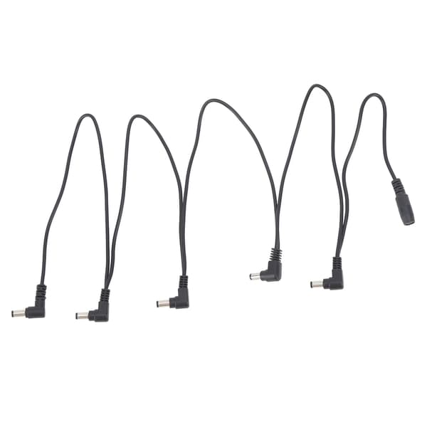 Universell 1-til-5-veis Daisy Chain-kabel for strømforsyning av gitar-effektpedaler