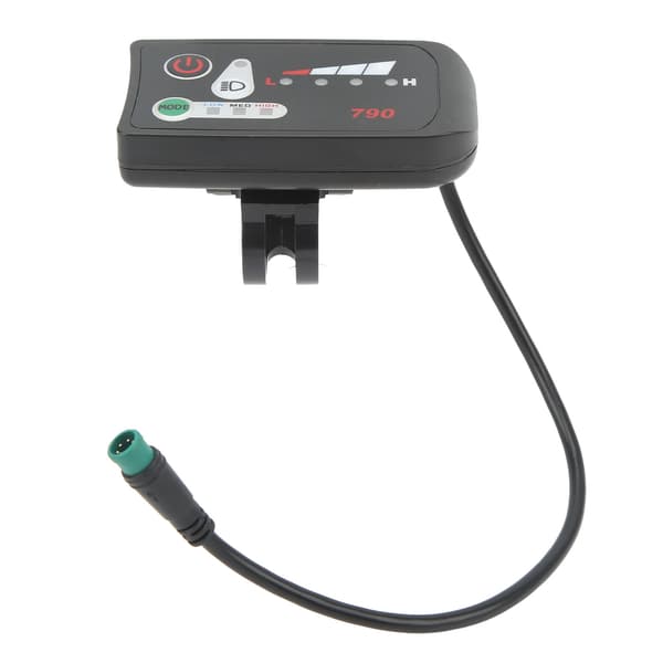 LED-skjermpanel for elsykkel med 5P-plugg, vanntett, for 22,2 mm styre, 24V
