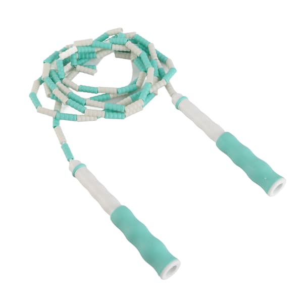 Justerbart segmentert hoppetau uten floker, fleksibel PP-plast, grønn, for barn