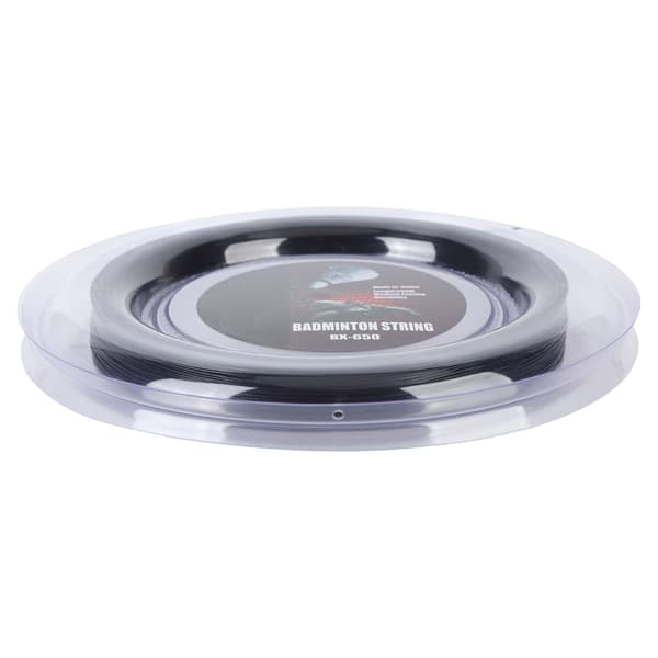 Badminton Ketsjerstreng 200m Nylon 0,72mm BX650 Sort til Træning