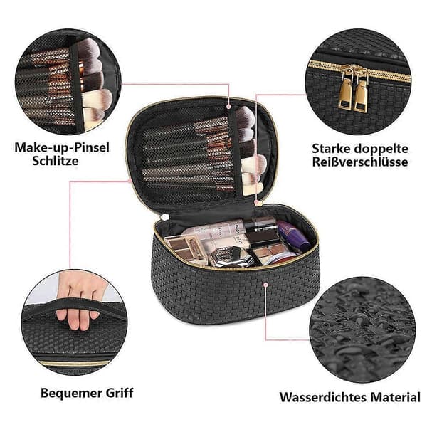 Resenecessär, flerskiktsdesign, förstärkta sömmar, 3-delat set.