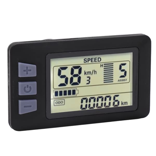 LCD-displaypanel til 24V 36V 48V 60V elcykel med vandtæt 6PIN ledning