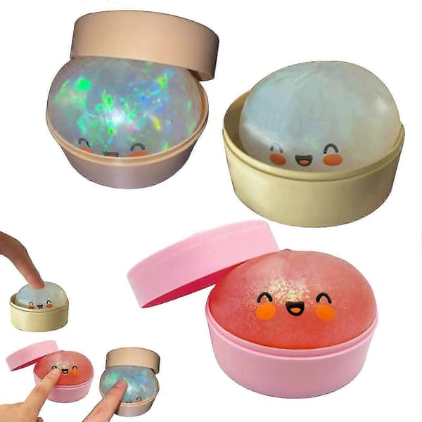 6 cm glitrende dumpling myk risboks mysteriepose glitrende stressavlastning voksen skrivebordstilbehør