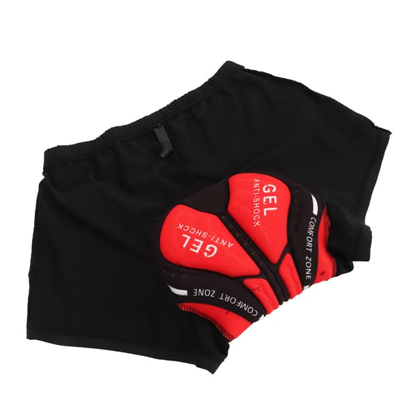 Unisex Cykelshorts med Åndbar 3D Silikonepolstring, Hurtigtørrende, Sort, 3XL