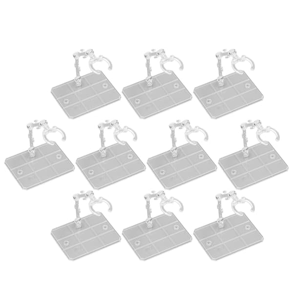 10 st actionfigurställ för 6-tumsfigurer, hög stabilitet, transparent bas, modellvisning.