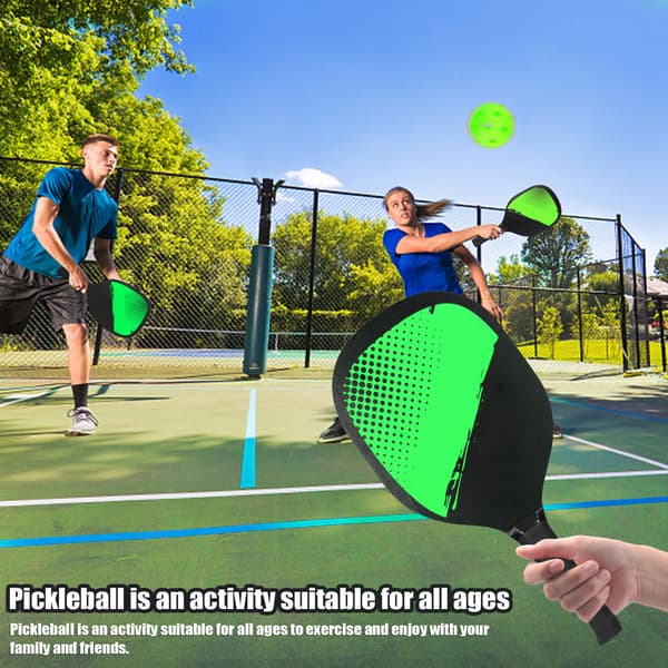 Pickleball-sæt med 2 bat, 4 bolde og bæretaske til mænd og kvinder