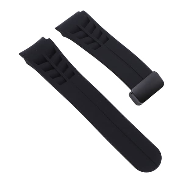Silikonrem för Galaxy Watch 7 6 5 4 44mm Magnetiskt Spänne Snabbkoppling Svart
