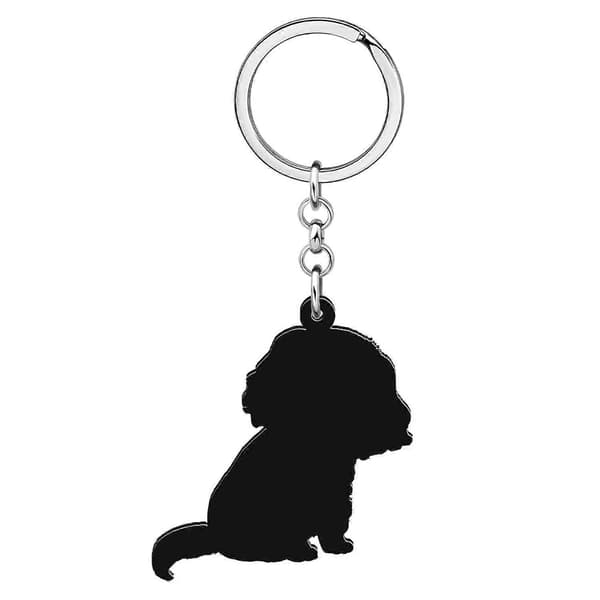 2 STK Akryl Søde Cavalier King Charles Spaniel Hund Nøgleringe Nøglering Kæledyr Smykker kompatibel med