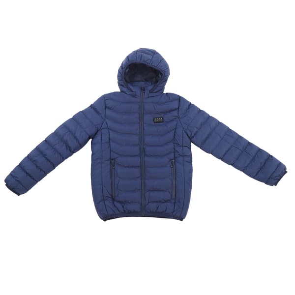 19-soners oppvarmet jakke med hette, smart, for menn og kvinner, blå, medium, ski, camping