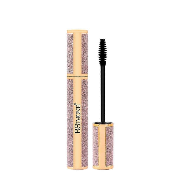 Förlängande mascara, silkesfibermascara, extra långa fransar, svart mascara