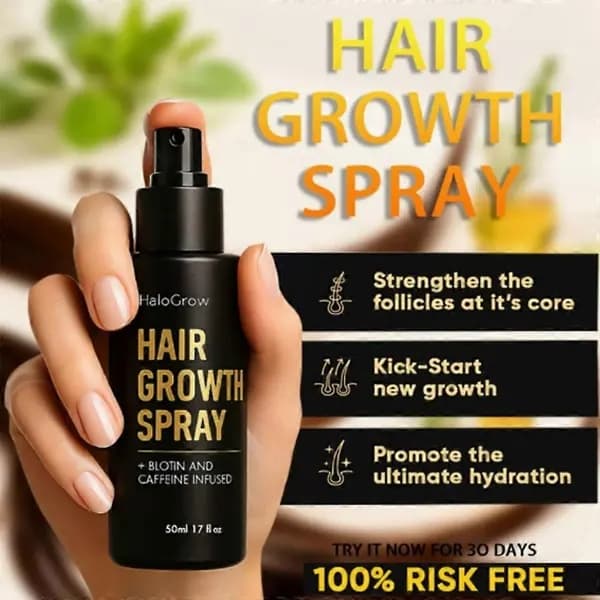 3st 50ml HaloGrow Hårväxtspray Minskar Håravfall Biotin Hårförtjockande Skonsam Återväxtmist för ...