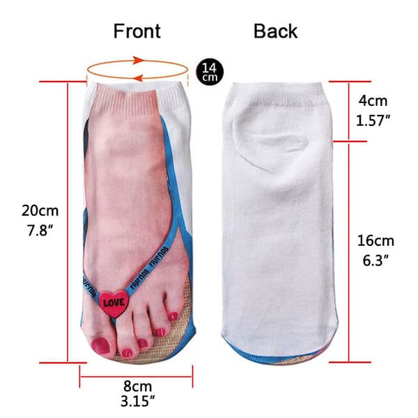 5 par søte uformelle lave flip-flop- og manikyresokker