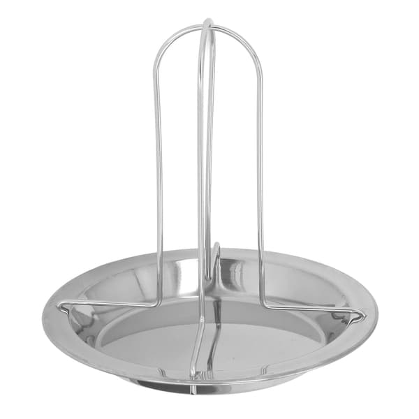 Vertikal grill i rustfritt stål for steking av kylling med non-stick og sølesikker plate for camping