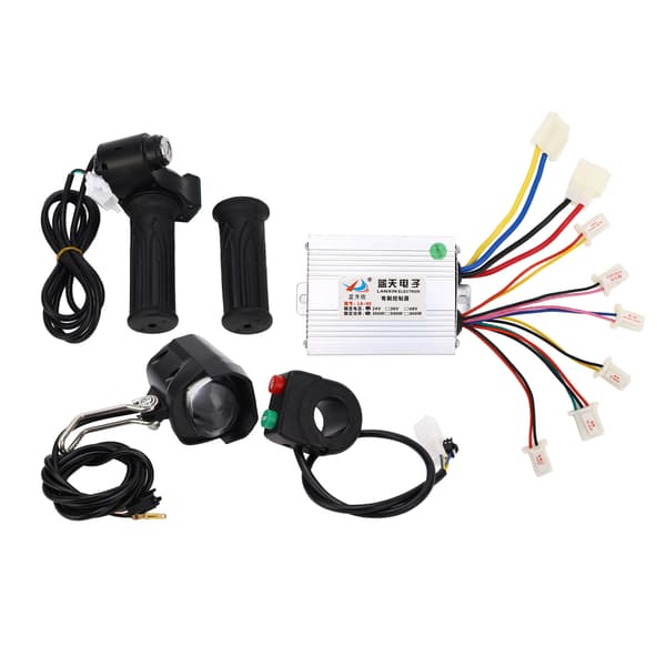 Elcykel Controller Kit med Børste til 24V 350W med Forlygte og Følsomt Styr
