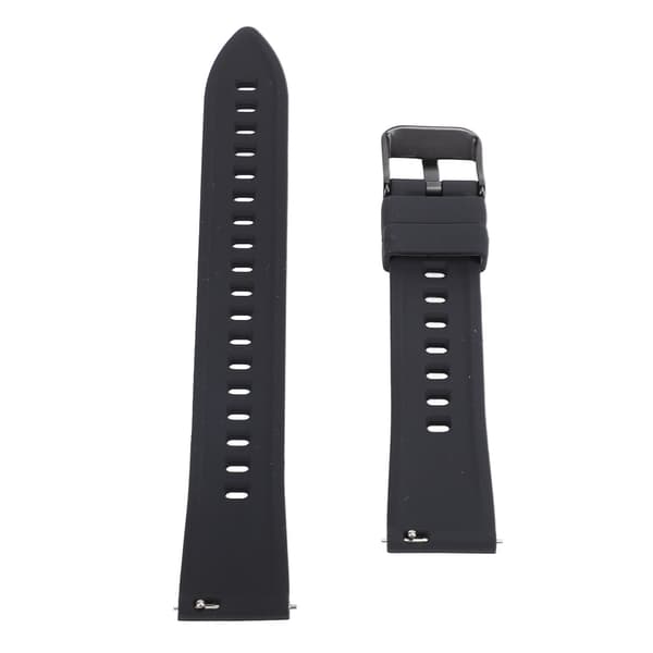 Silikone armbånd til GT4, blødt og åndbart, quick release, kompatibelt med smartwatches, sort.