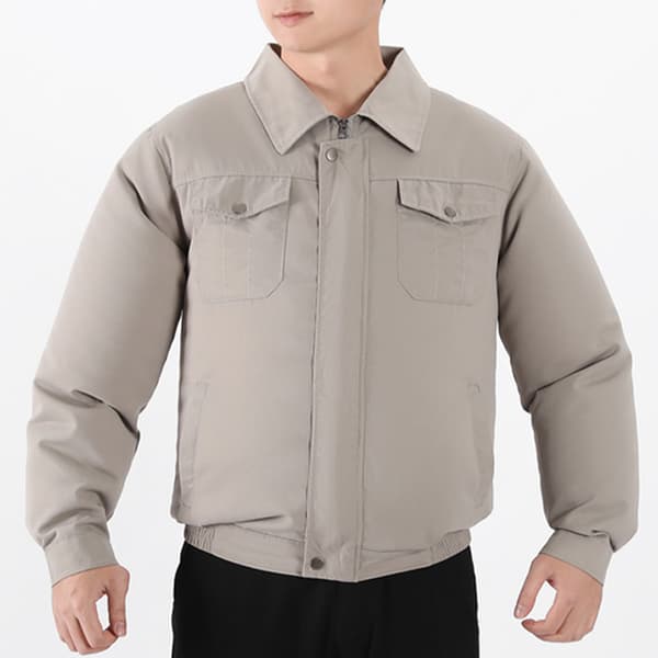 Jakke med USB-blæser, 4 hastigheder, sommer udendørs aktiviteter, grå, 2XL
