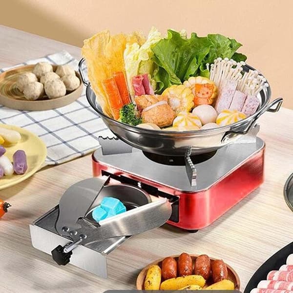 Bærbar Campingovn Mini Piknikovn for Camping BBQ Grill med Rustfritt Stål