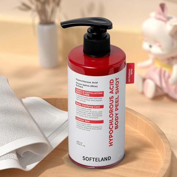 Hypoklorsyre Ris Peeling Shot Eksfolierende Serum Sett, egnet for ansikt og kropp, fjerner skånsomt døde hudceller.