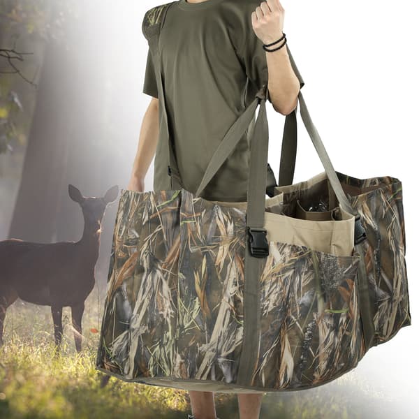 Oxford 600D Lærred Lighterpose med 12 Rum, Camouflage Design til Udendørs Jagttilbehør