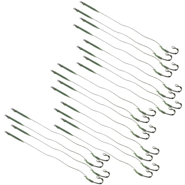 20 stk. rustfrie stålkroker med spiss 4 # 20 cm/7,9 tommer for karpefiske Fisketilbehør