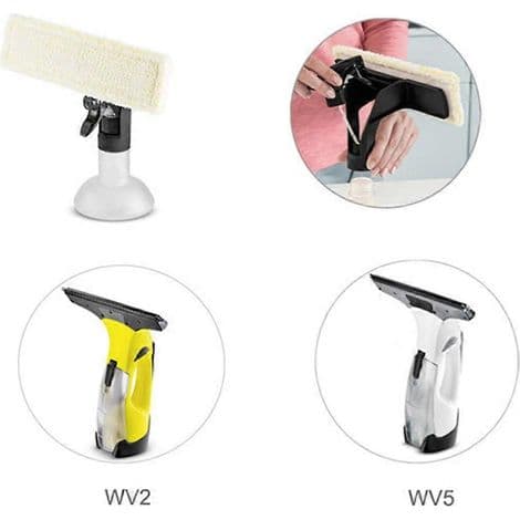 For Karcher WV2 WV5 vindusvasker: rengjøringsklut, gummilist, vindusvasker, gul.