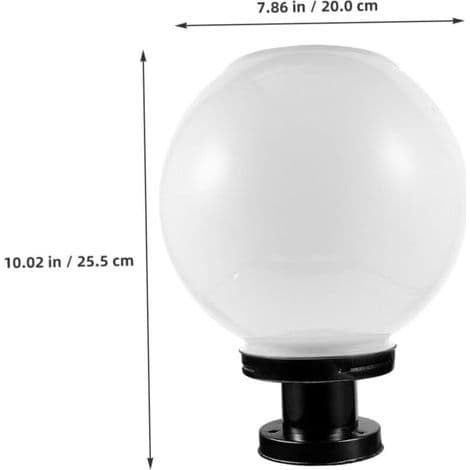 Aurinkopallon LED-pylväsvalaisin ulkopuutarhaan