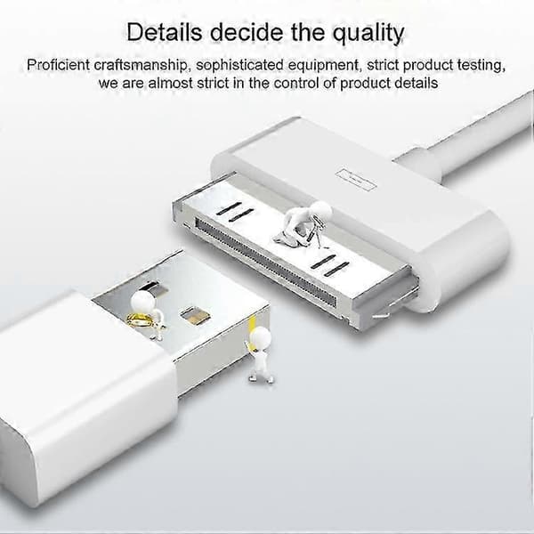 USB-datakaapeli uudelle iPadille (iPad 3) / iPad 2:lle / iPadille, iPhone 4:lle ja 4S:lle, iPhone 3GS/3G:lle ja iPod touchille.