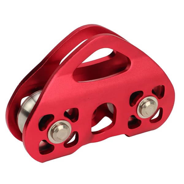 Dobbeltaksel Zip Line Remskive til Bjergbestigning og Redning, Rustfrit Stål Aluminiumlegering 30KN
