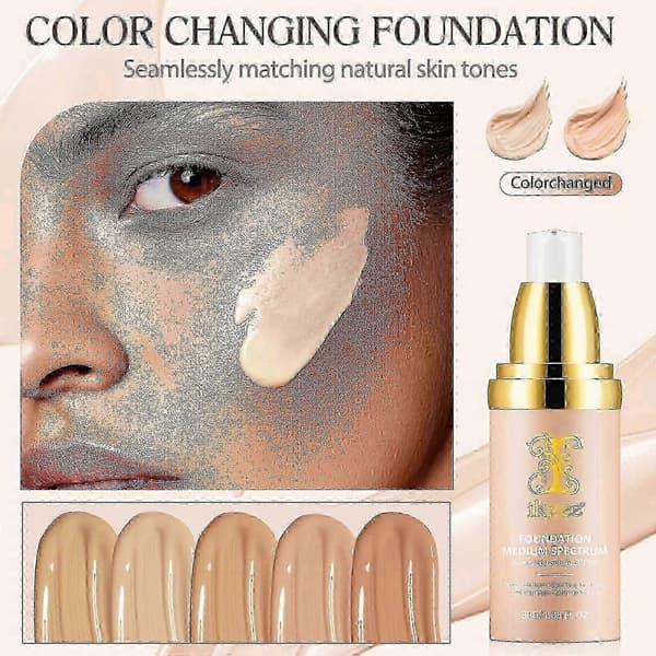 3X 4-i-1 Farveskiftende Foundation, SPF 50+, Medium Nuance