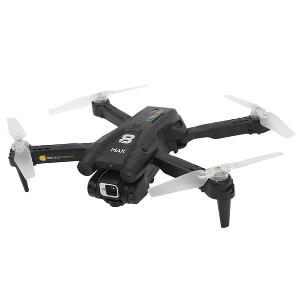 RC Quadcopter FPV Drone med LED-åndedrætslys, optisk flow-svæv og 360° forhindringsundgåelse.