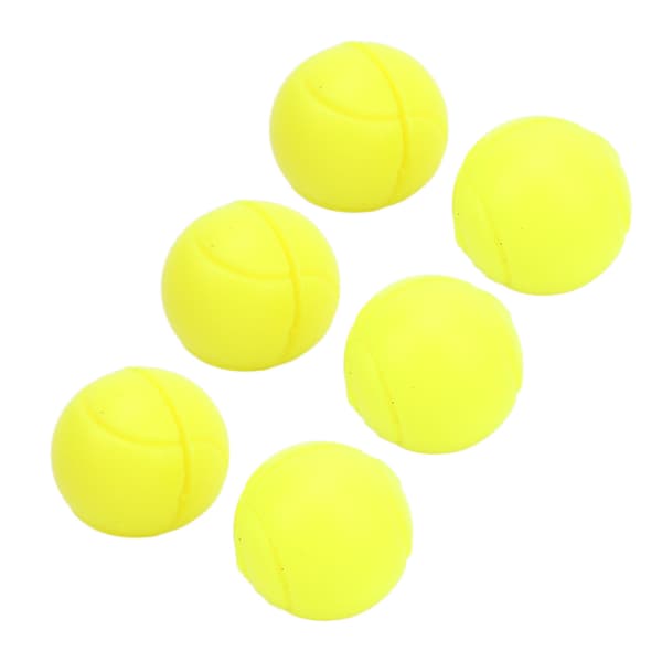 6 silikone vibrationsdæmpere til tennisketchere, boldform, fluorescerende gul