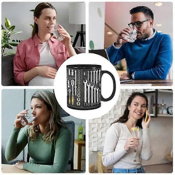 Værktøjskasseformet krus, originalt kaffekrus, stort keramisk tekrus