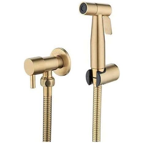 Bidet-sprøjte i rustfrit stål, bidet-sprøjtesæt, toiletsprøjte (guld)