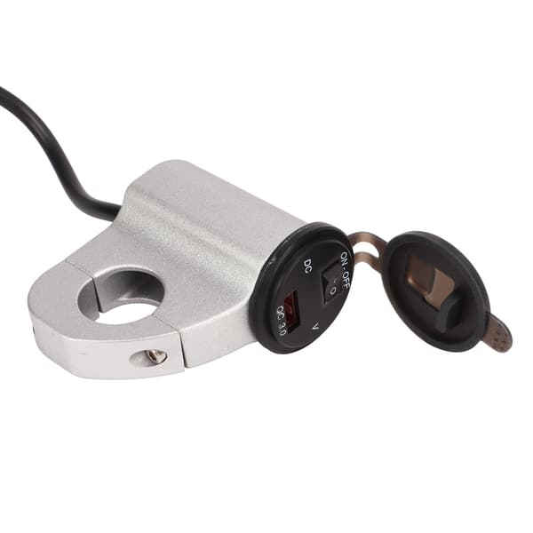 Vanntett 12V USB Motorsykkellader med Digital Spenningsdisplay og Bryter
