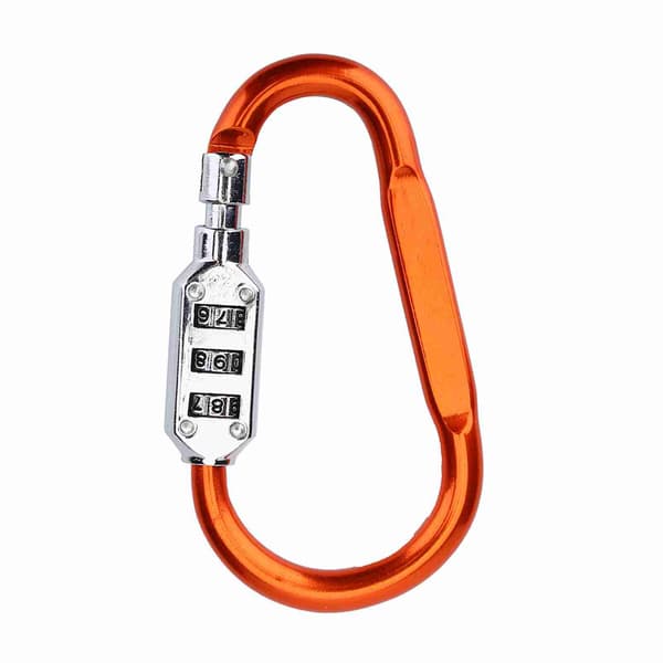 Kombinationsgevär säkert för bagage och ryggsäck, 3-siffrig display, orange