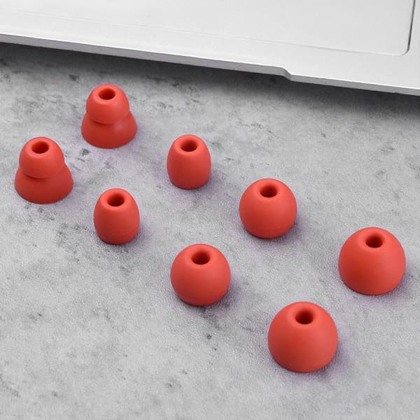 8-pack silikon in-ear Bluetooth hörlursöverdrag, kompatibla med Beats Flex/X hörlurar, inklusive örontoppar och öronproppar.