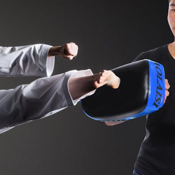 Muay Thai Target Böjd Sparkplatta Boxning Träning Slag Armbåge Knä Resistent Blå