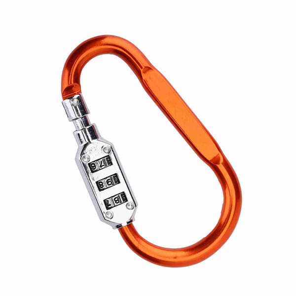 Kombinationsgevär säkert för bagage och ryggsäck, 3-siffrig display, orange