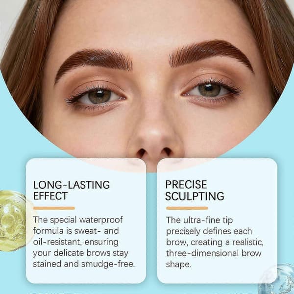 Øjenbrynspen med 4-spids Microblade til naturlig øjenbrynsmakeup Øjenbryn Microblading Pen Vandfast