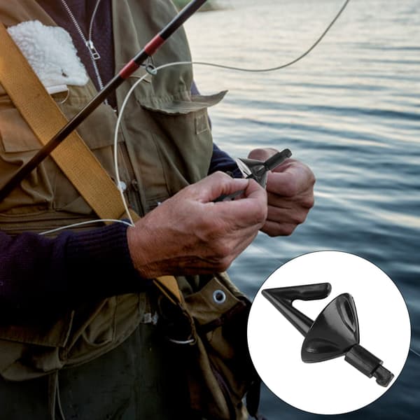 20 stk fiskekjegletilbehør agnklips svart PE-materiale lett holdbart