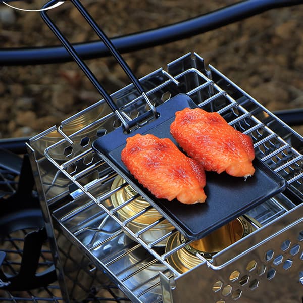 Mini bærbar non-stick grillpande til camping og hjemmelavet mad