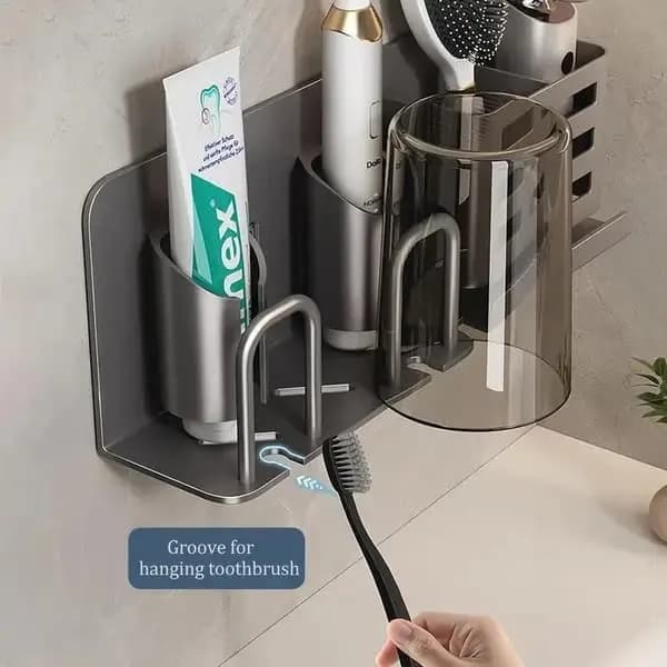 Veggmontert tannbørsteholder - Baderom/dusj tannbørsteholder 27 cm