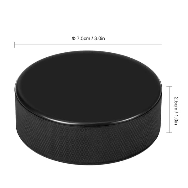 2-pack ishockeypuckar - vulkaniserat gummi, 3\" diameter, 163g - precisa skott och passningar