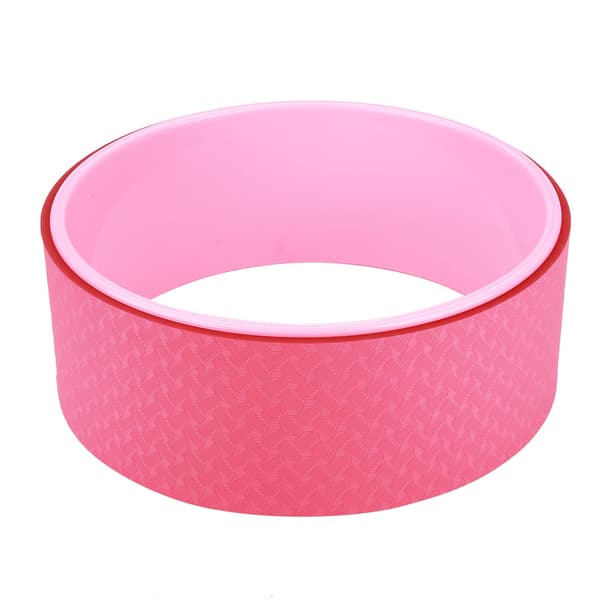 Yogahjul för stretching och magövningar Inomhus träningsutrustning (Rosa)