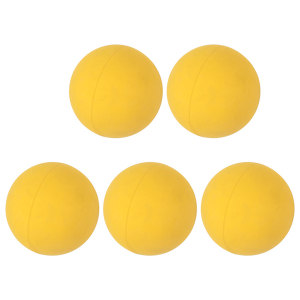 5 st elastisk boll 6 cm säker miljövänlig gummi för handträning, pooler, stränder, gul