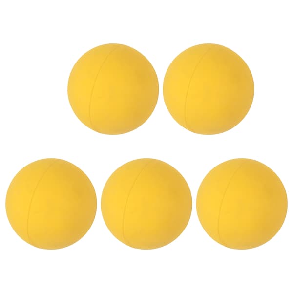 5 stk. elastisk bold 6 cm sikker miljøvenlig gummi til håndtræning, pools, strande, gul