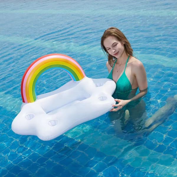Oppustelig pool kopholder - 95 x 55 x 55 cm - Regnbuesky