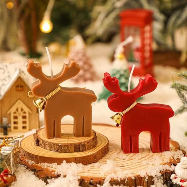 1 st juldekoration ljus älg doftljus dekoration heminredning