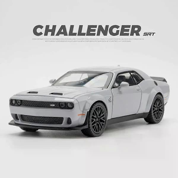 1:32 Challenger Hellcat STR Red-Eye Lekebil, Støpt Modellbil, Trekk-tilbake Modellbil med Lyd- og Lyseffekter