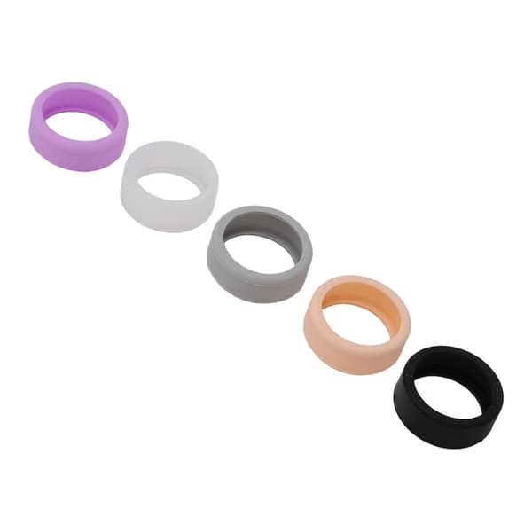 5 stk. Smart Ring Silikone Anti-ridse Elastisk T-shirt Kompatibel med størrelser 6-10 Assorterede farver
